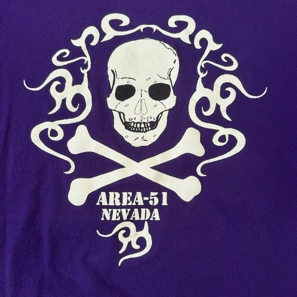 00s purple Area 51 UFO Alien t shirt men’s XL - Picture 4 of 6